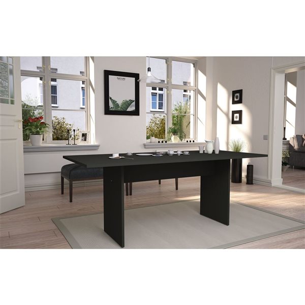 Manhattan Comfort Nomad 32.48 W x 67.91-in L Grey MDF Modern Rectangular Dining Table