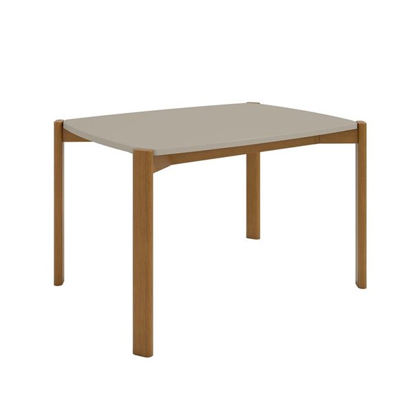 Table de salle à manger Gales Manhattan Comfort 35,43 l. x 47,24 po L. grège brun avec pieds en bois massif