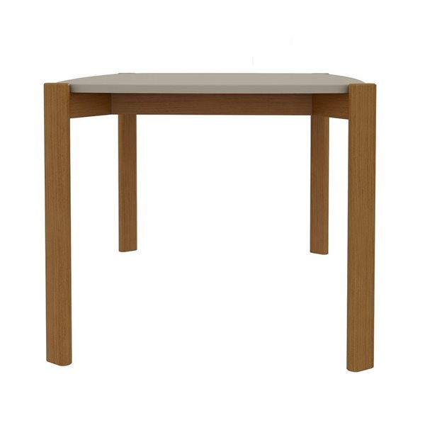 Table de salle à manger Gales Manhattan Comfort 35,43 l. x 47,24 po L. grège brun avec pieds en bois massif