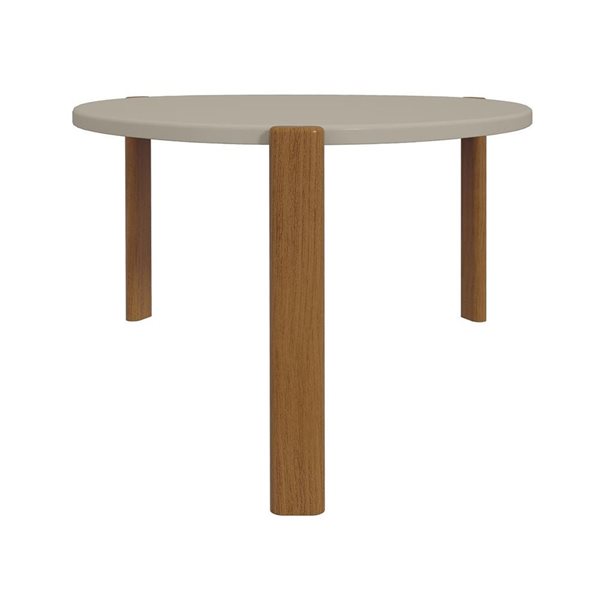 Table basse moderne du milieu du siècle Gales par Manhattan Comfort avec pieds en bois massif grège