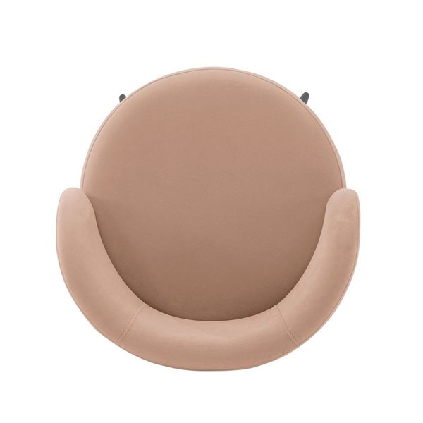 Chaise de salle à manger Kaya moderne rembourrée en velours plissé beige