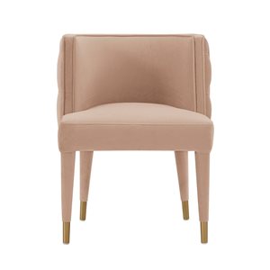 Manhattan Comfort Maya Nude Modern Tufted Velvet Upholstered Dining Chair