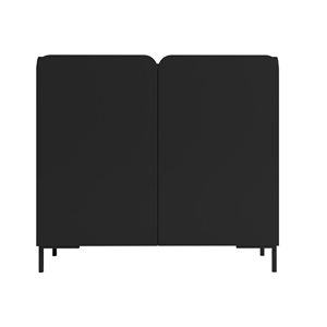 Manhattan Comfort Bogardus Mid-Century Modern 4-Shelf Accent Cabinet in Black