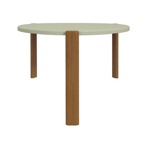 Table basse moderne du milieu du siècle Gales par Manhattan Comfort avec pieds en bois massif vert pistache