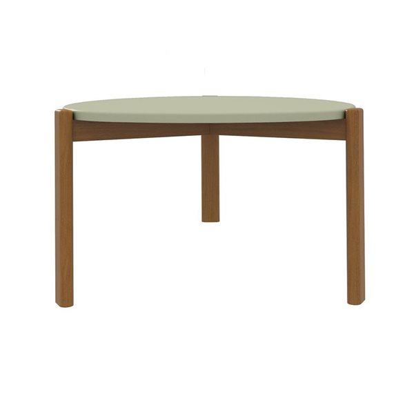 Table basse moderne du milieu du siècle Gales par Manhattan Comfort avec pieds en bois massif vert pistache