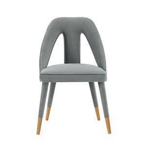 Manhattan Comfort Neda Grey Modern Velvet Upholstered Dining Chair