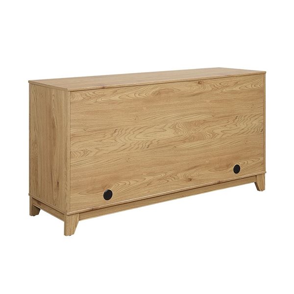 Manhattan Comfort Sheridan 59.05-in Modern Cane Sideboard with Adjustable Shelves in Nature