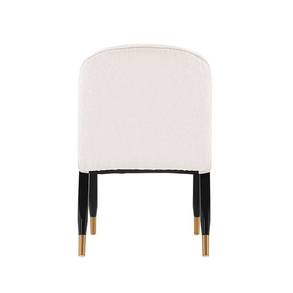 Chaise de salle à manger moderne rembourrée Ola Boucle en crème