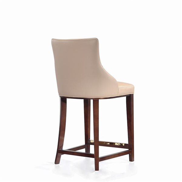 Manhattan Comfort Shubert Tan Leatherette Upholstered Counter Stool