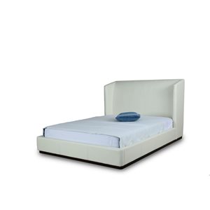 Manhattan Comfort Lenyx Cream Queen Bed