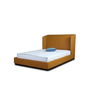 Manhattan Comfort Lenyx Saddle Queen Bed