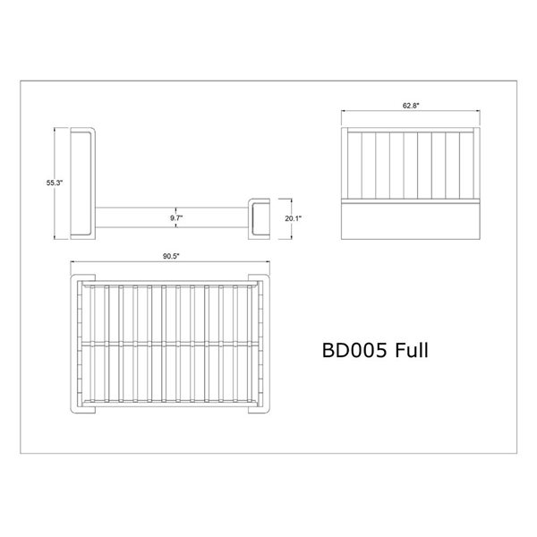 Manhattan Comfort Kingdom Graphite Full Bed BD005-FL-GP | RONA