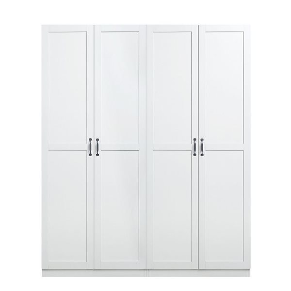 Manhattan Comfort Hopkins Set of 2 White Storage Closet 4.0