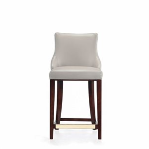 Tabouret de comptoir Shubert Manhattan Comfort en simili cuir gris clair