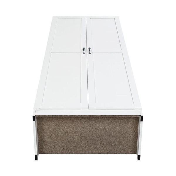 Manhattan Comfort Hopkins White Modern Storage Closet 3.0