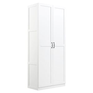 Manhattan Comfort Hopkins White Modern Storage Closet 3.0