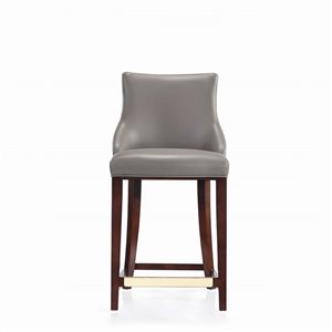 Tabouret de comptoir Manhattan Comfort Shubert en simili cuir taupe foncé