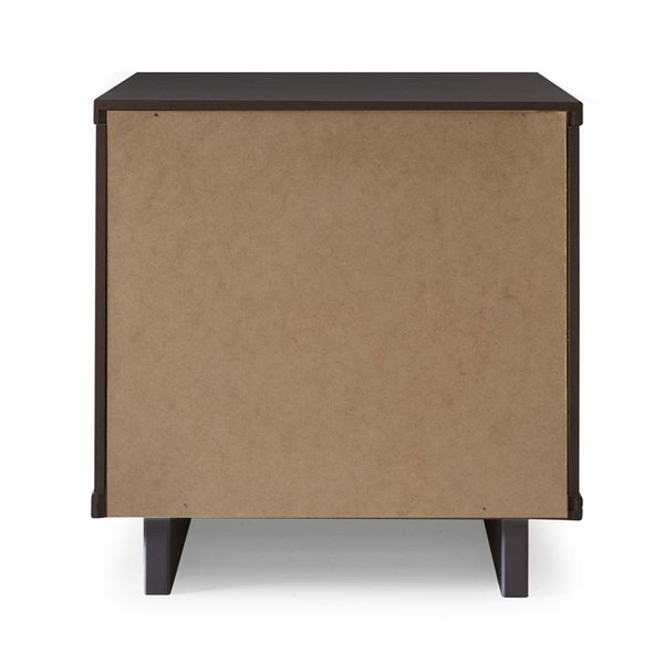 Manhattan Comfort Granville Dark Grey Modern Nightstand with 1 Full Extension Drawers