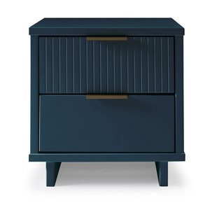 Manhattan Comfort Granville Midnight Blue Modern Nightstand with 2 Full Extension Drawers