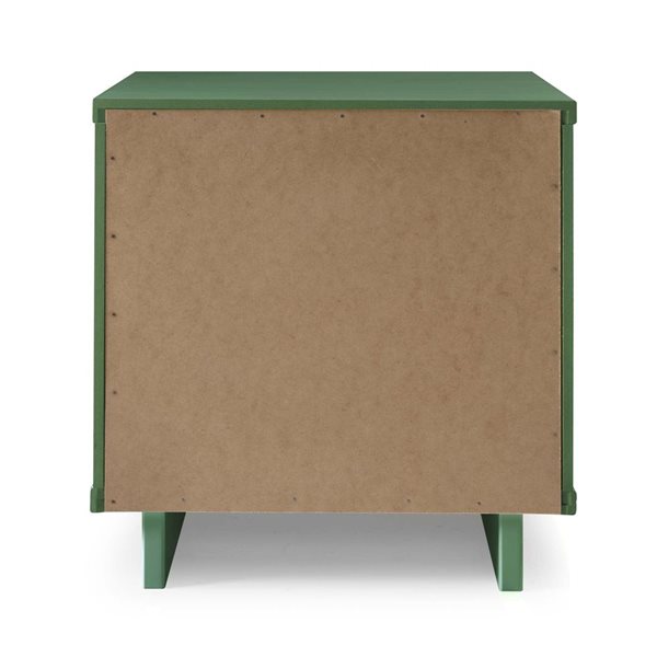 Manhattan Comfort Granville Sage Green Modern Nightstand with 2 Full Extension Drawers