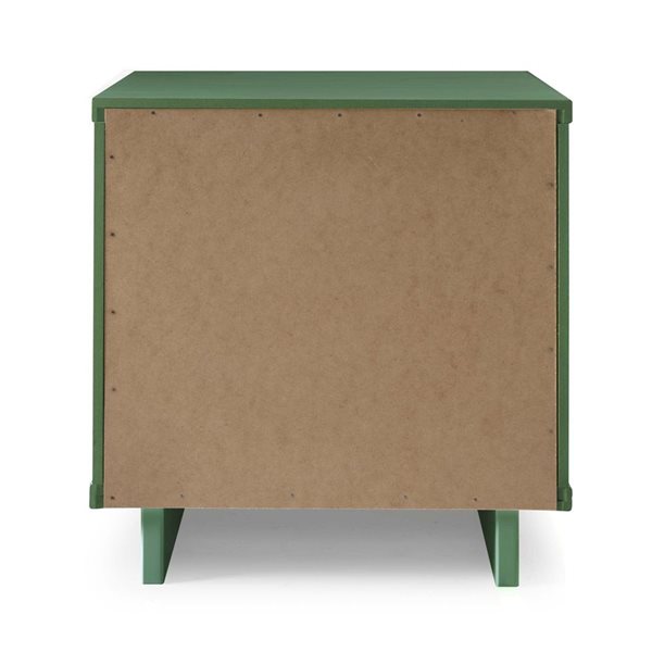 Manhattan Comfort Granville Sage Green Modern Nightstand with 1 Full Extension Drawers