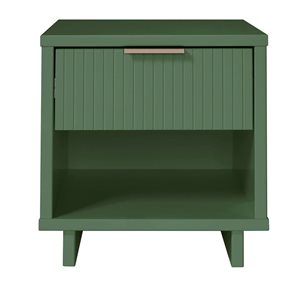 Manhattan Comfort Granville Sage Green Modern Nightstand with 1 Full Extension Drawers