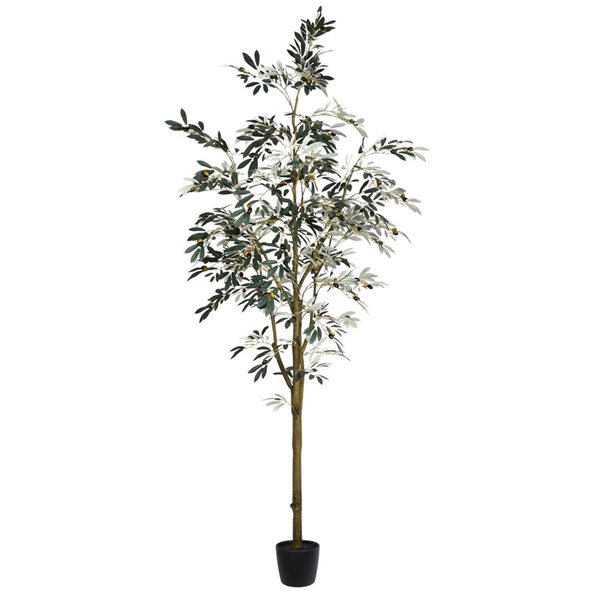 Vickerman 8-ft Artificial Potted Olive Tree