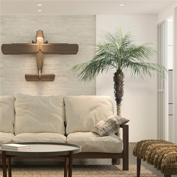 Vickerman 7-ft Artificial Potted Phoenix Palm Tree