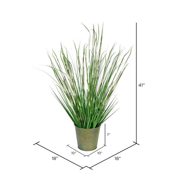 Vickerman 41-in Artificial Potted Green Reed Grass TD190441 | RONA