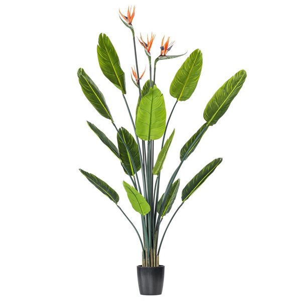 Vickerman 5-ft Artificial Potted Bird of Paradise Palm Tree