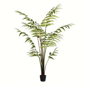 Vickerman 5-ft Artificial Potted Leather Fern