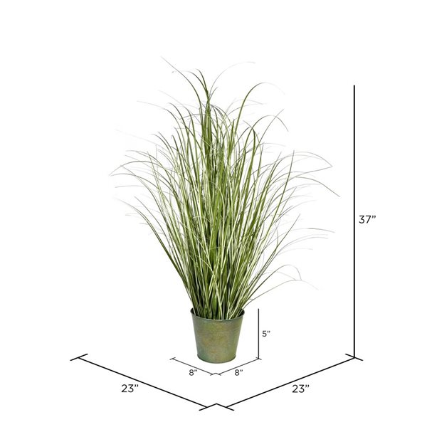 Vickerman 37-in Artificial Potted Native Green Grass