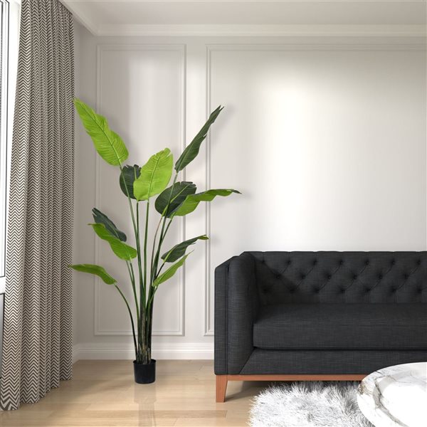 Vickerman 6-ft Artificial Potted Travellers Palm Tree