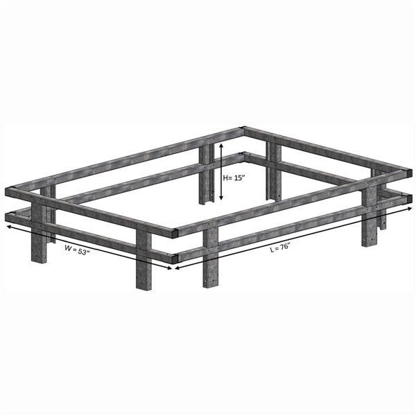 Stirling Galvalume Side Rails for 4 x 6-ft for Trailer