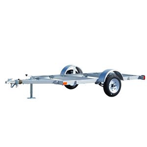 Stirling 4 x 8-ft Galvanume Steel Kit Trailer with 12-in Wheels, LED and Tongue Jack