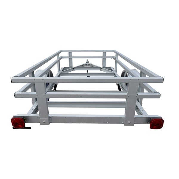 Stirling 4 x 8-ft Galvanume Steel Rail Side Kit Trailer with 12-in Wheels