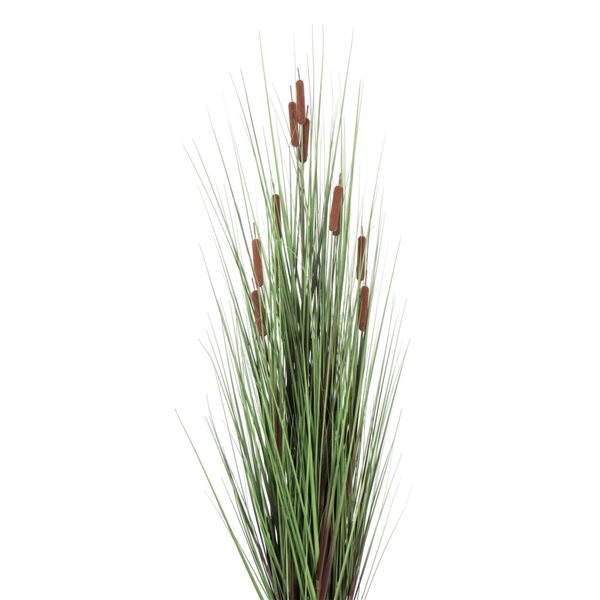 Vickerman 60-in Artificial Potted Green Straight Grass and Cattails