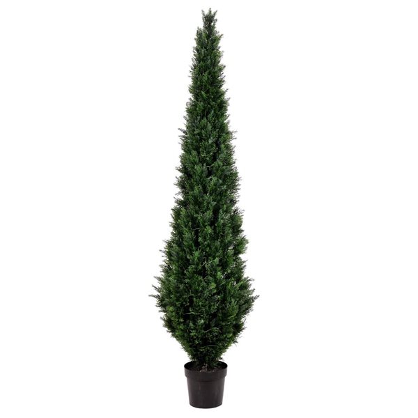 Vickerman 8-ft Artificial Potted Green Cedar Tree