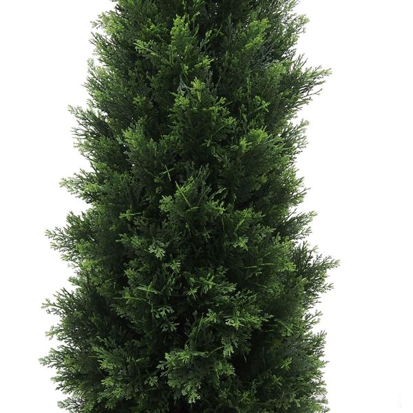 Vickerman 8-ft Artificial Potted Green Cedar Tree