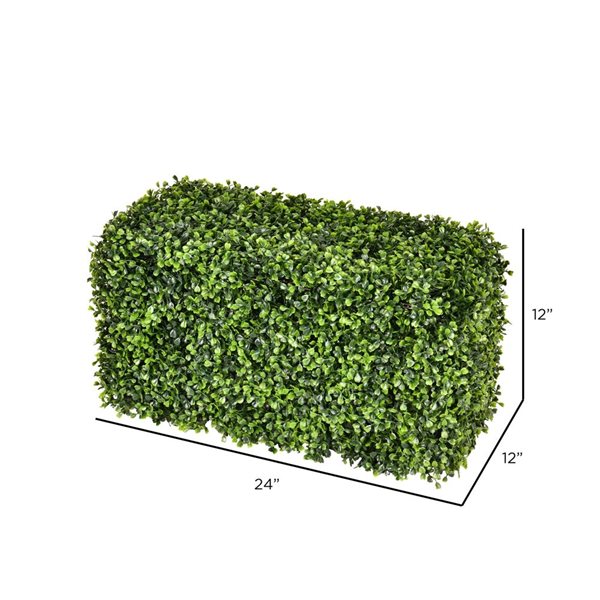 Vickerman 24-in Artificial Green Boxwood Hedge