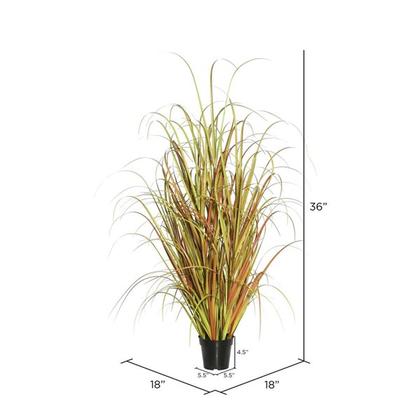 Vickerman 36-in PVC Artificial Potted Mixed Brown Grass