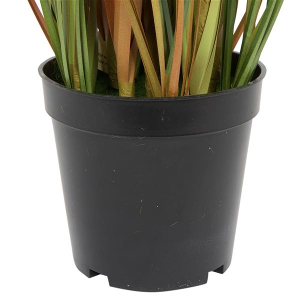 Vickerman 36-in PVC Artificial Potted Green and Brown Grass and Plastic Grass