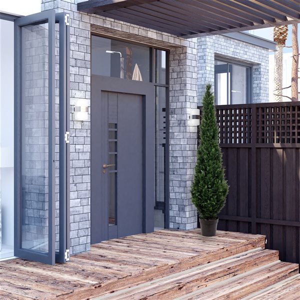 Vickerman 7-ft Artificial Potted Green Cedar Tree