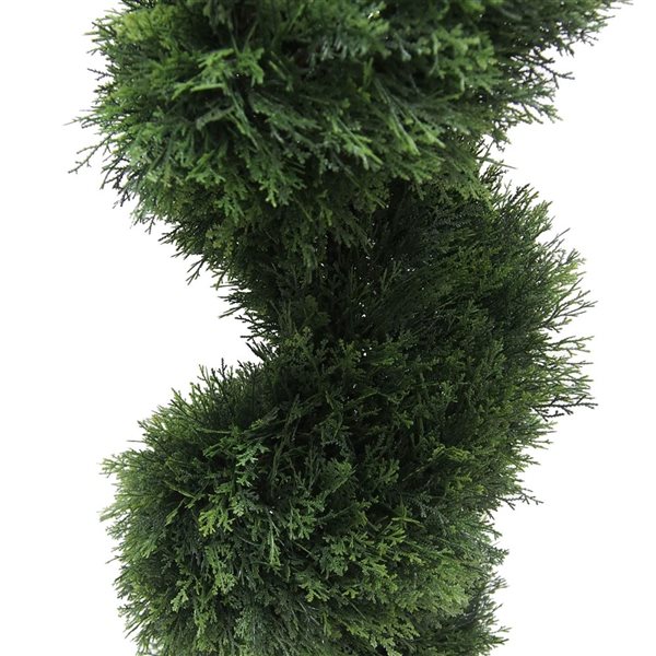 Vickerman 6-ft Artificial Potted Green Cedar Spiral Tree