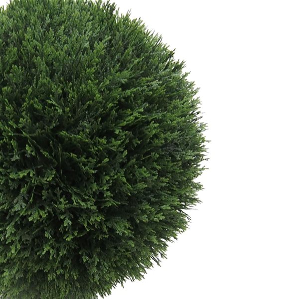 Vickerman 20-in Artificial Potted Green Cedar Topiary Ball