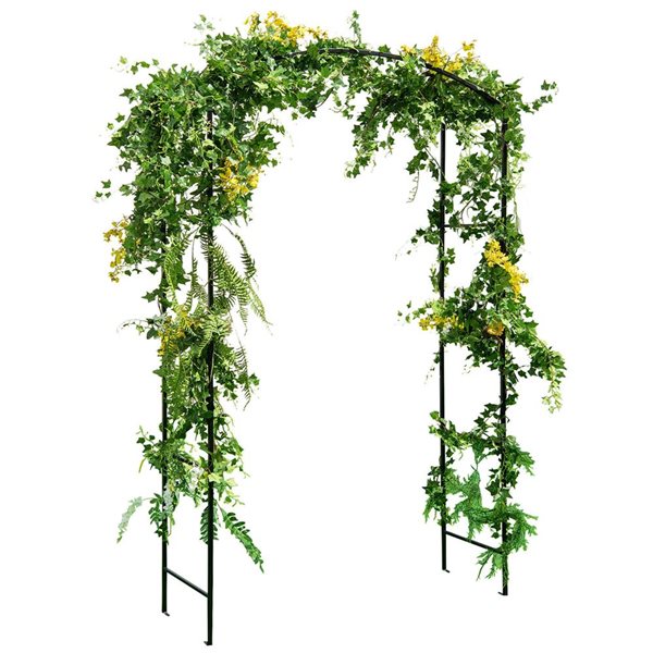 Costway 7.5-ft Patio Pergola Plant Stand Archway for Wedding NP11083DK ...