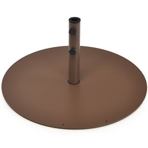 Costway 59-lb Round Brown Steel Patio Umbrella Base Stand