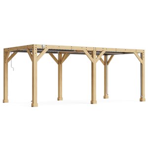 Pergola à persiennes méridienne Yardistry 10 pi x 20 pi