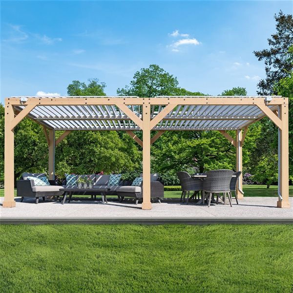 Pergola à persiennes méridienne Yardistry 10 pi x 20 pi