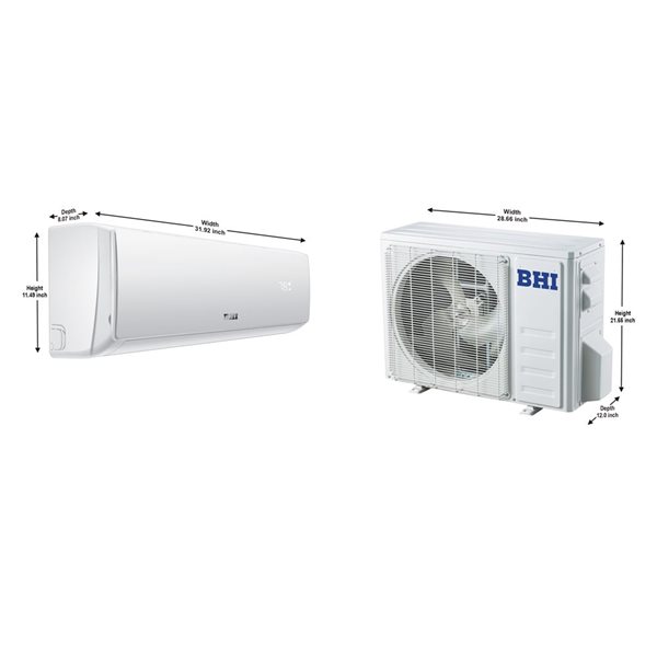 BHI 12,000 BTU 115-Volt Ductless Mini Split Air Conditioner with Heat Pump